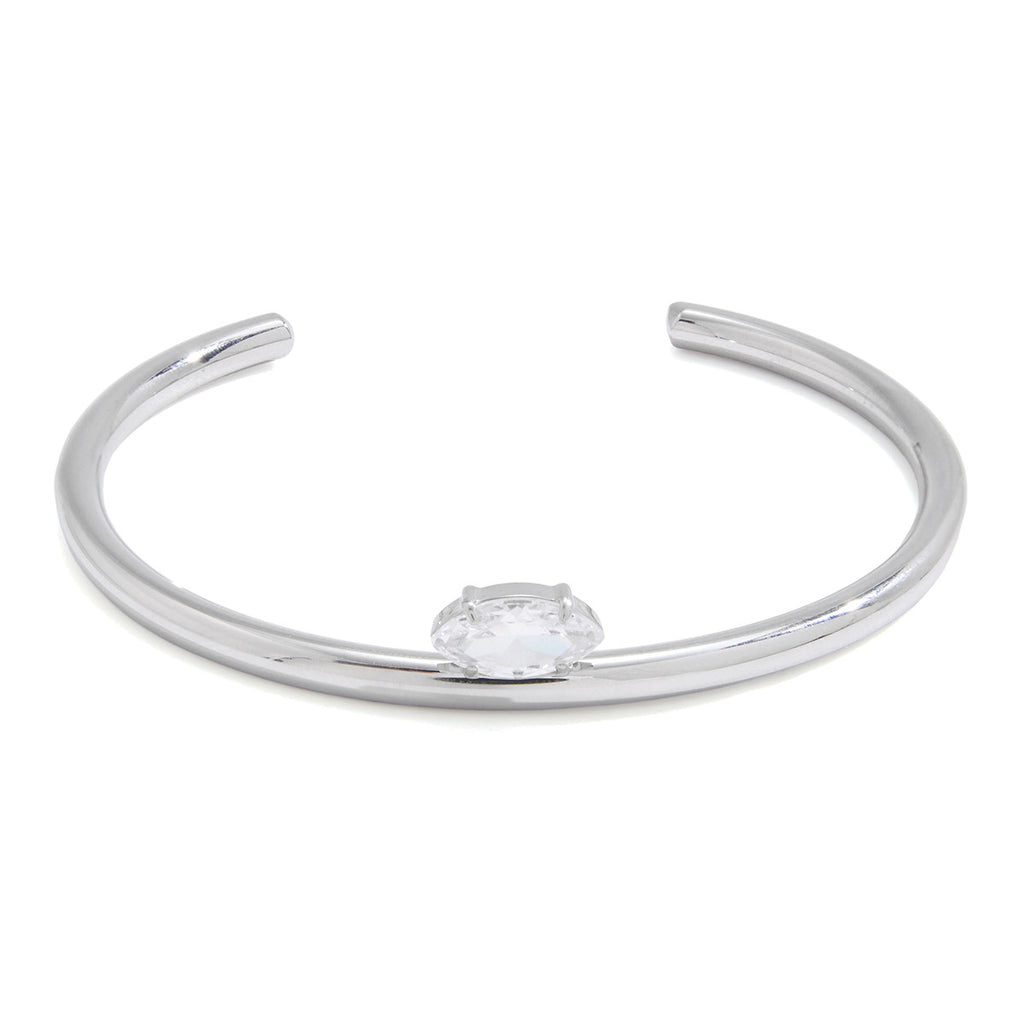 Damen Offenes Armreif mit glanzvollem Zirkoniakristall Shop Nory