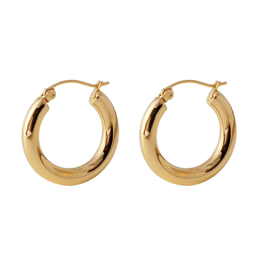 Damen Ohrstecker mit modernem doppeltem Ringdesign Shop Nory