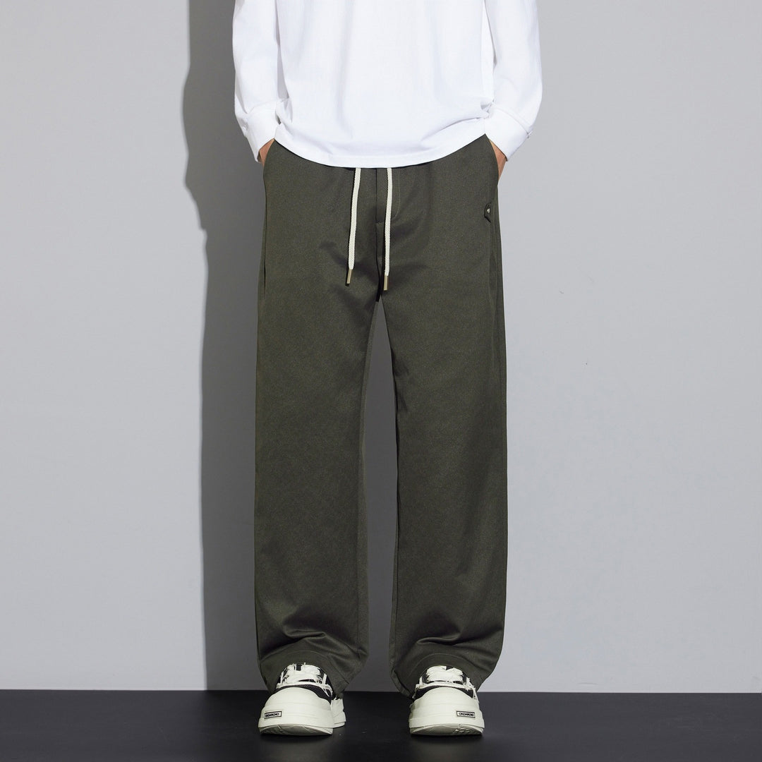 Herren Weite Relaxed‑Fit Stoffhose mit Tunnelzug & Bügelfalte Shop Nory