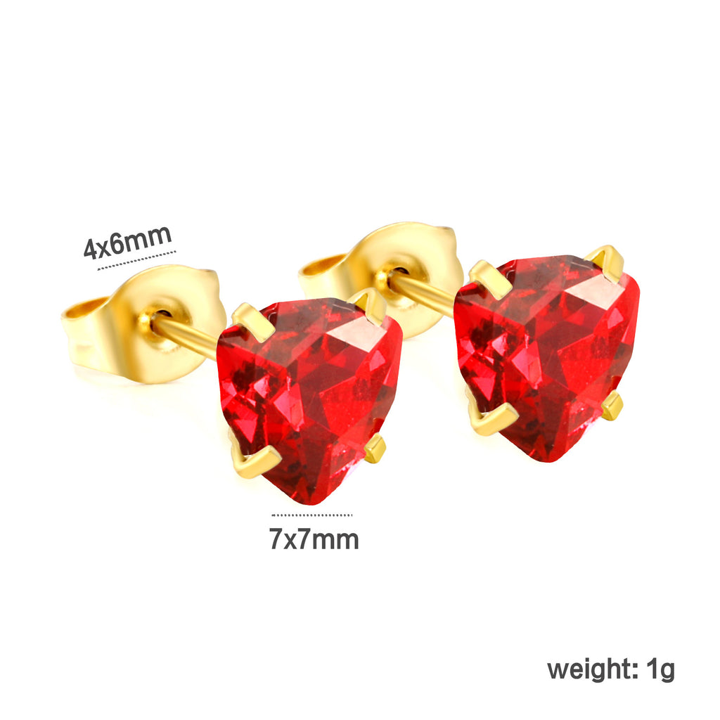Damen Ohrstecker mit funkelnden Zirkonia-Elementen und elegantem Goldrahmen Shop Nory