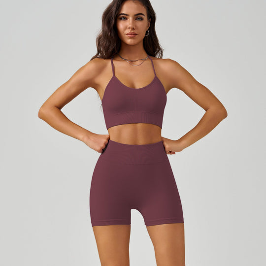 Yoga-Set mit gekreuztem Rücken