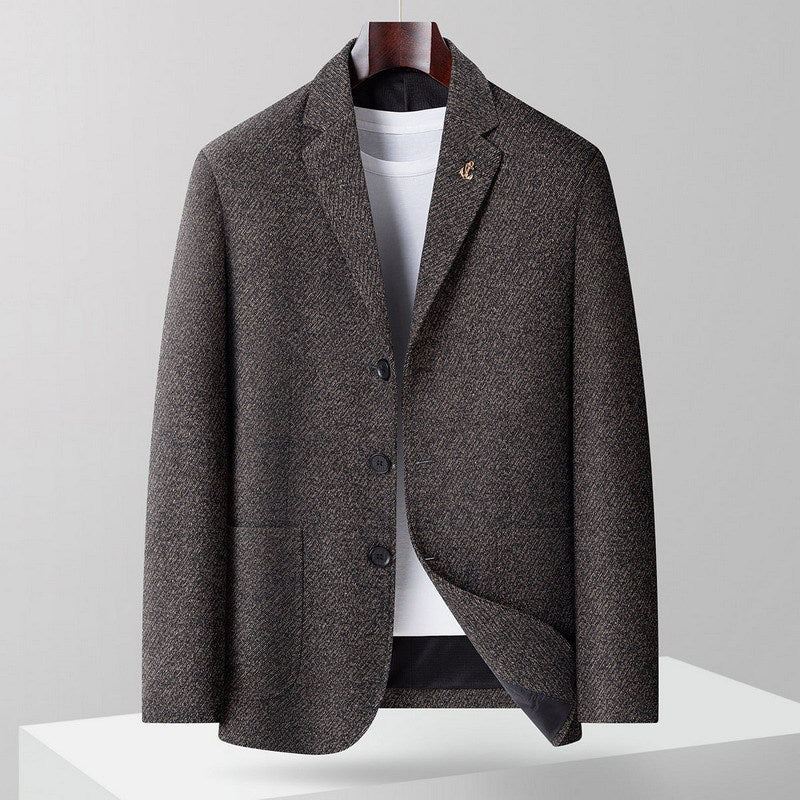 Herren Wollmix-Sakko mit Fischgrätstruktur, leichter Thermoisolierung und aufgesetzten Taschen Shop Nory