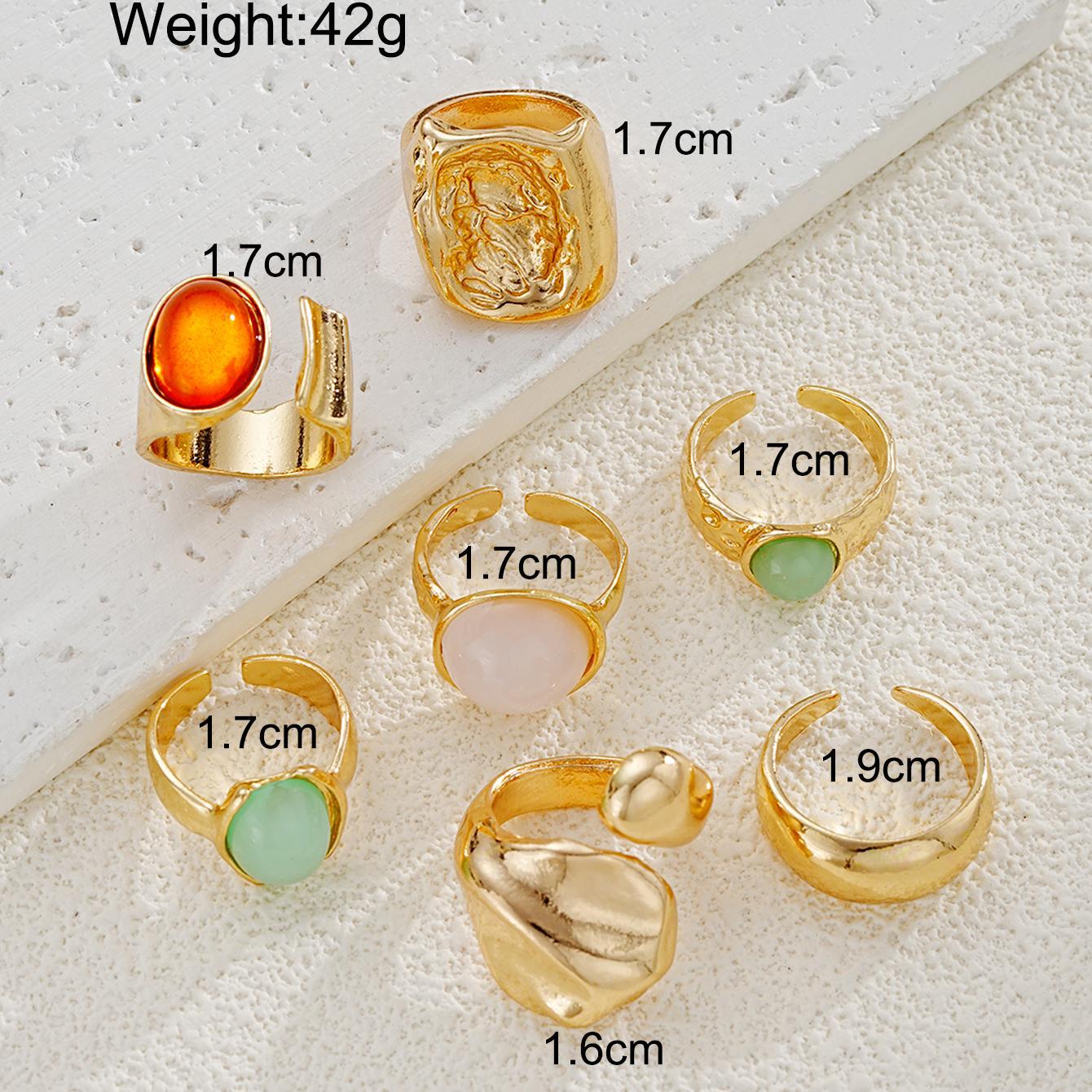 Damen Ring-Set mit kunstvollen Designs und farbigen Stein-Elementen Shop Nory