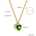 Damen Halskette mit herzförmigem Anhänger aus goldplattiertem Edelstahl und funkelndem Zirkonia Shop Nory