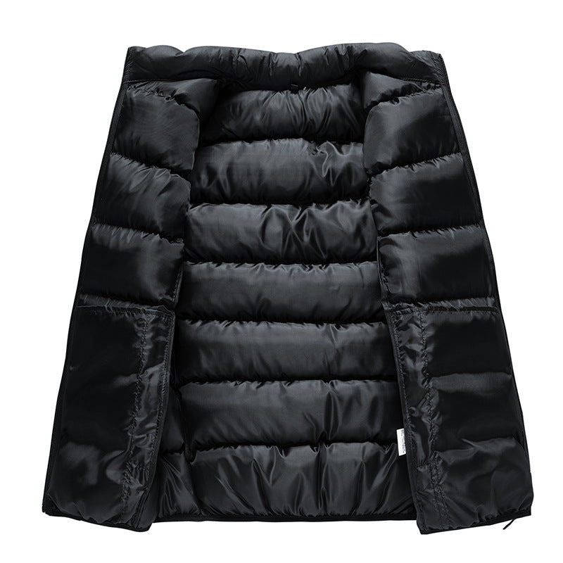 Herren Ärmellose Ultraleichte Stepp-Isolationsweste mit Hochkragen und seitlichen Reißverschlusstaschen Shop Nory