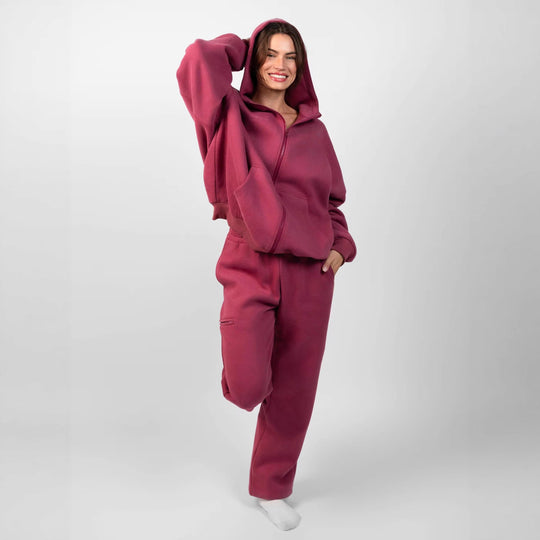 Damen Lässiges Kapuzenpullover und Jogginghose Set Shop Nory