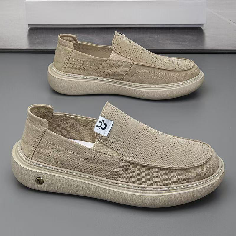 Herren Slip-On Plateau-Sneaker mit perforiertem Veloursleder und gepolstertem Komfortfußbett Shop Nory