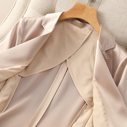 Damen Hochwertiger Satin-Blazer Shop Nory