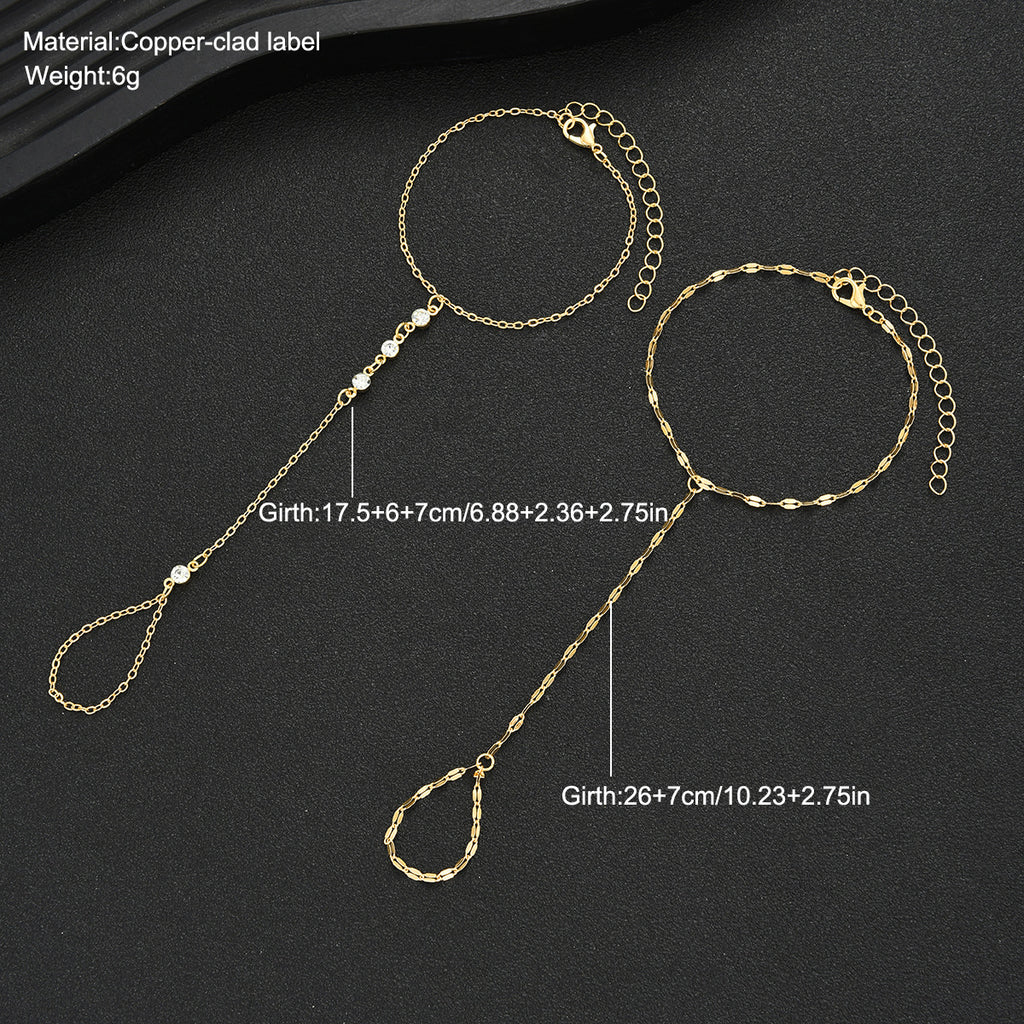 Damen Handkette mit funkelnden Kristallen Shop Nory