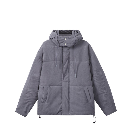 Unisex Wattierter Cord‑Parka im Boxy‑Cut mit hohem Kragen und Kordelzug Shop Nory