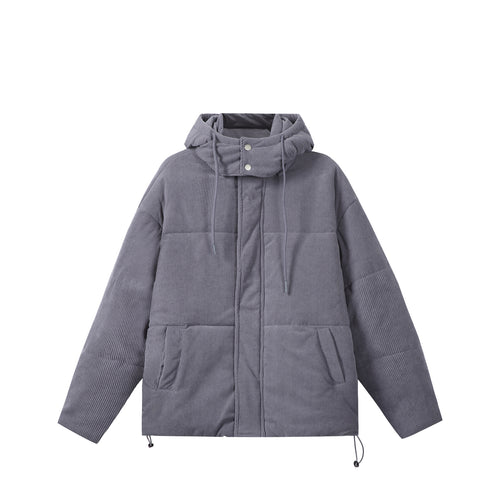 Unisex Wattierter Cord‑Parka im Boxy‑Cut mit hohem Kragen und Kordelzug Shop Nory