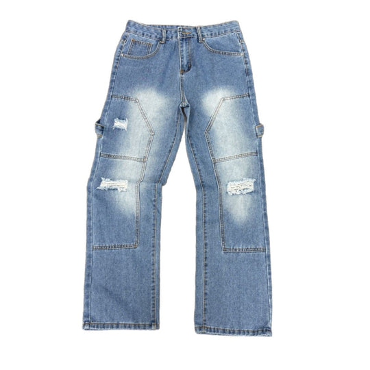 Herren Lässige Cargo-Jeans mit Riss-Details Shop Nory