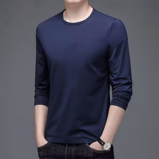 Herren Langarmshirt mit eleganter Textur Shop Nory