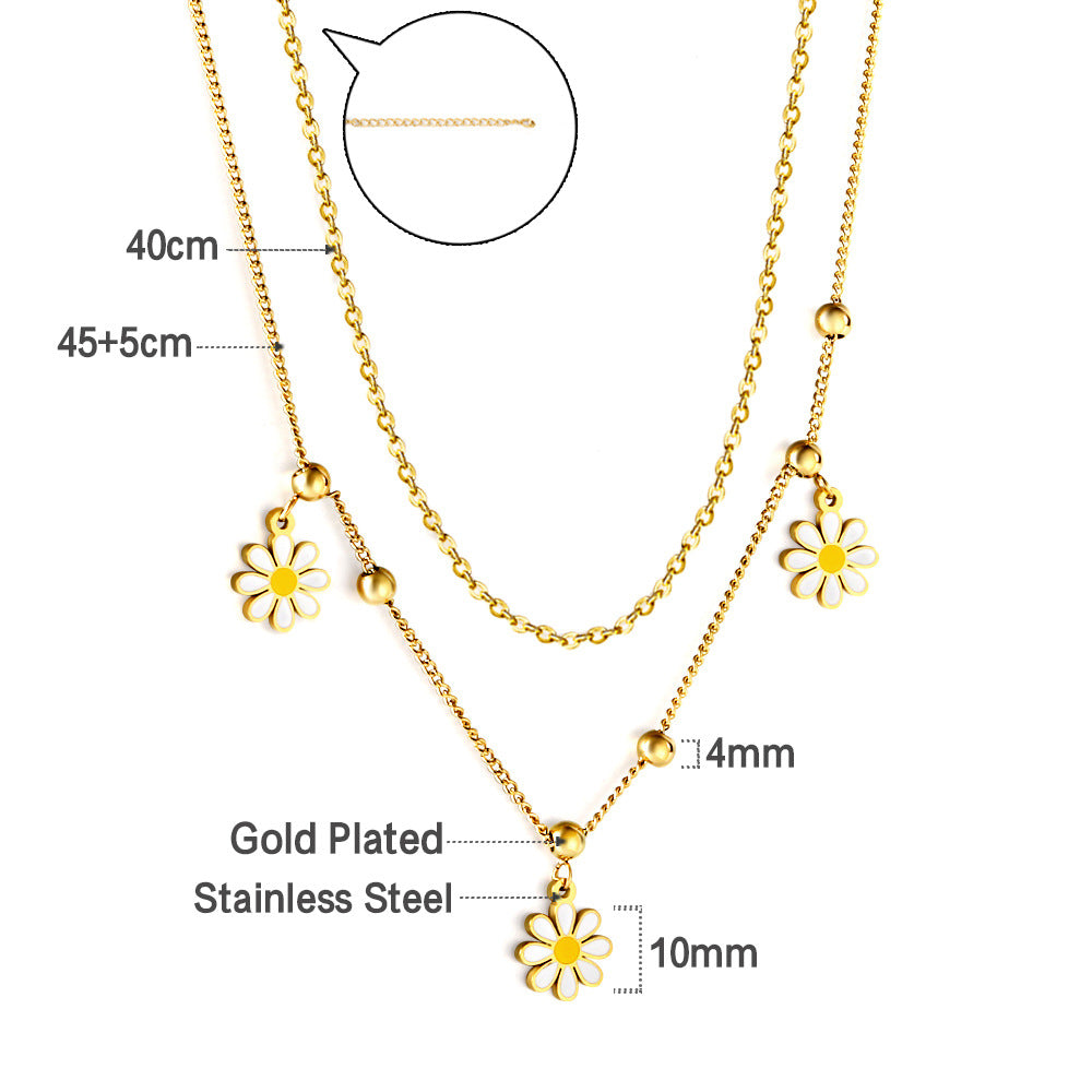 Damen schmückendes Armband mit verspieltem Margaritenmotiv und hochwertiger Edelstahloberfläche Shop Nory