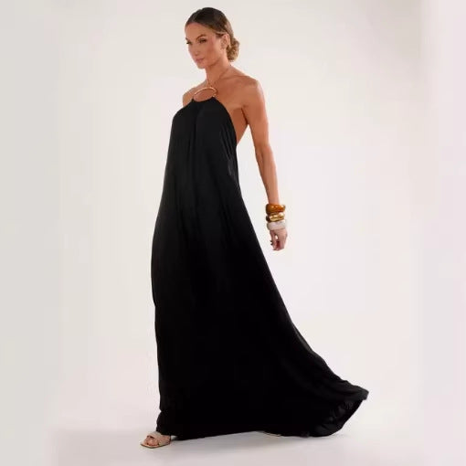 Elegantes Maxikleid mit Halsband