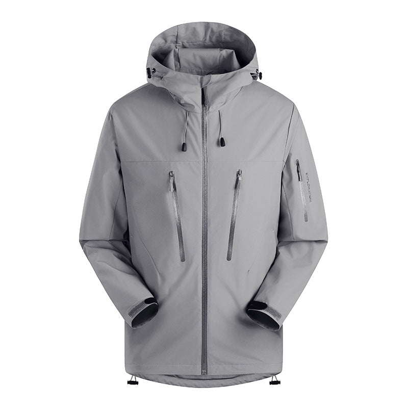 Herren Dreilagige atmungsaktive Hardshell-Outdoorjacke mit Kapuze und verschweißten Nähten Shop Nory
