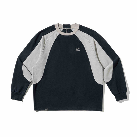 Herren Waffelstruktur-Sweatshirt mit Raglanärmeln und kontrastierenden Einsätzen Shop Nory