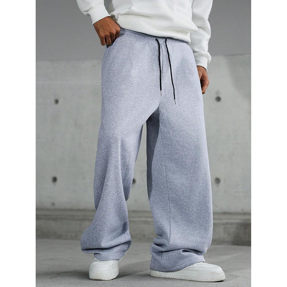 Herren nan weite Relax-Fleecehose mit tiefem Schritt, elastischem Kordelbund und lässigen Seitentaschen Shop Nory