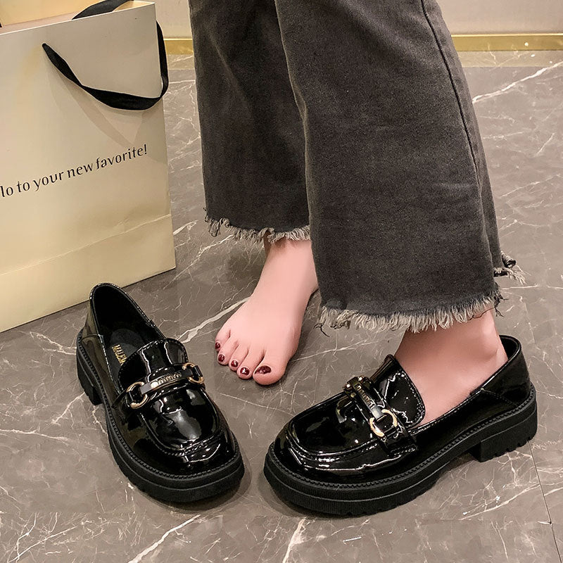 Damen Klassische Loafer mit modischer Schnallenverzierung