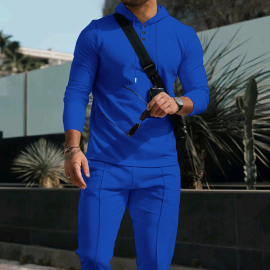 Herren nan Slim-Fit Kapuzenpullover und Jogginghose Set aus atmungsaktivem Funktionsjersey Shop Nory