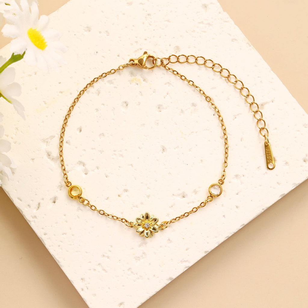 Damen filigranes Armband mit floralem Design Shop Nory