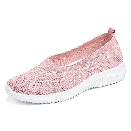 Damen nan nahtloser Strick-Ballerina-Slip mit sockenähnlichem Schaft, elastischem Einstieg und dämpfender Leichtlaufsohle Shop Nory