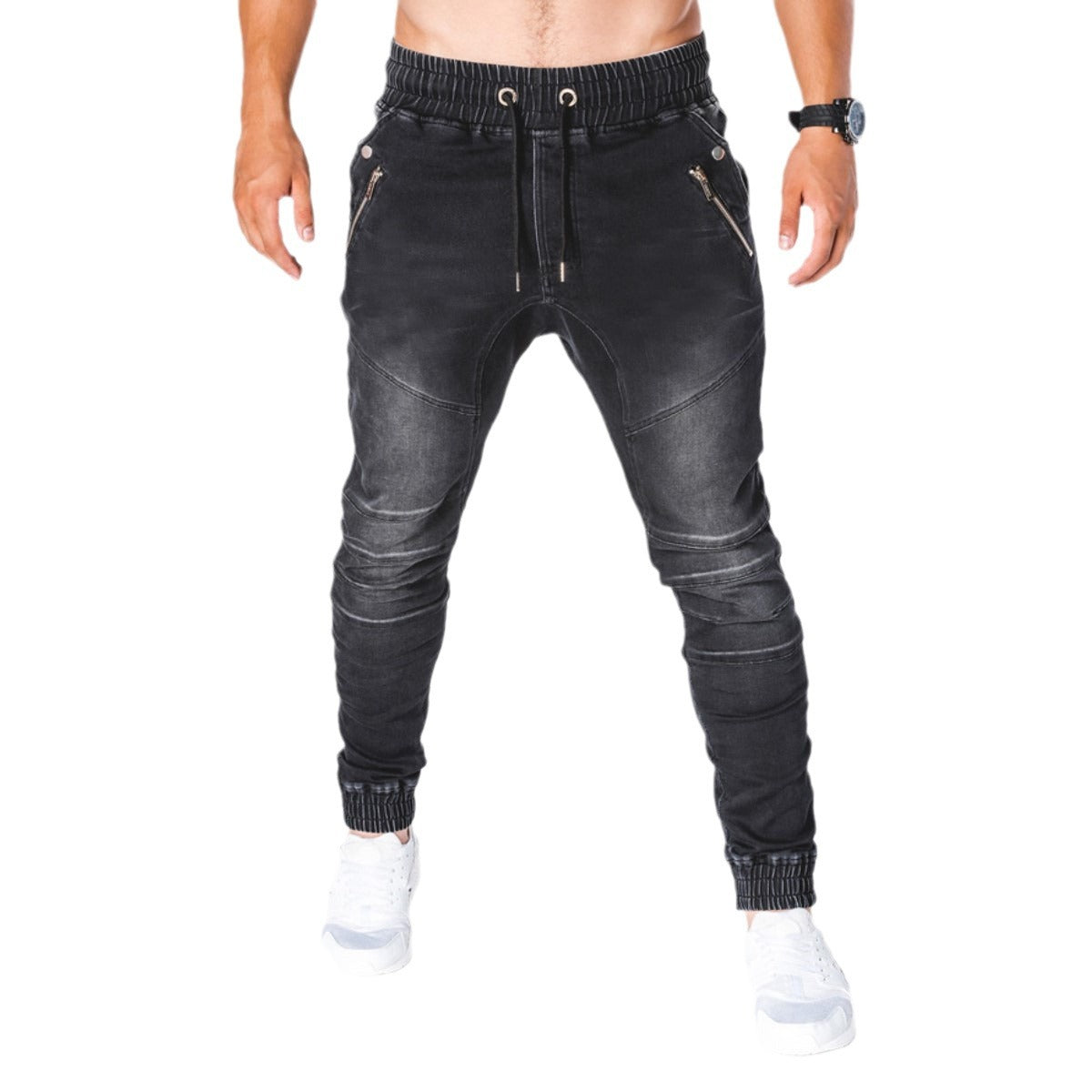 Herren Jogginghose im modernen Skinny Fit mit dehnbarer Baumwollmischung und sportlichen Details