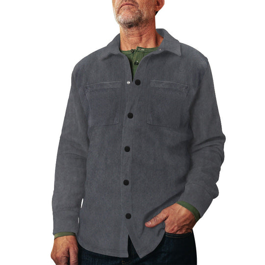 Herren Cord-Jacke mit praktischen Brusttaschen und modernem Schnitt