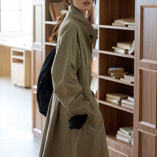 Damen Urbaner Lange Trenchcoat Shop Nory