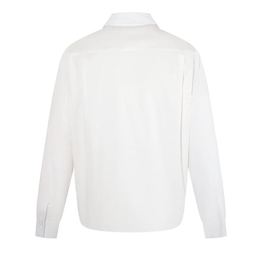 Damen Elegante Bluse mit verdeckter V-Schlitzfront, Hemdkragen und elastischem Saum Shop Nory