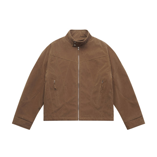 Herren Kurzblouson aus Velours‑Suede mit hohem Kragen und ergonomischer Nahtführung Shop Nory