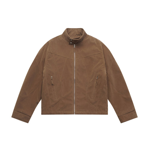 Herren Kurzblouson aus Velours‑Suede mit hohem Kragen und ergonomischer Nahtführung Shop Nory