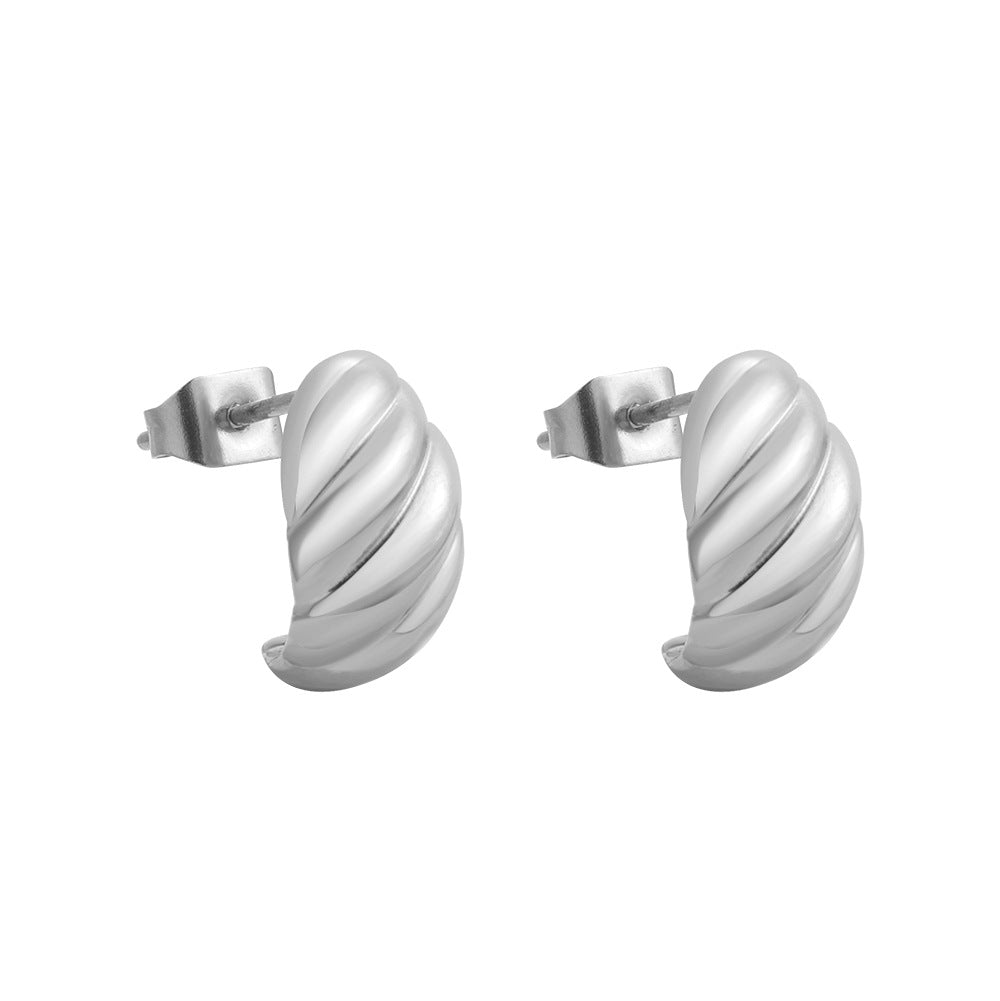 Damen modische Ohrstecker mit spiralförmigem Design Shop Nory