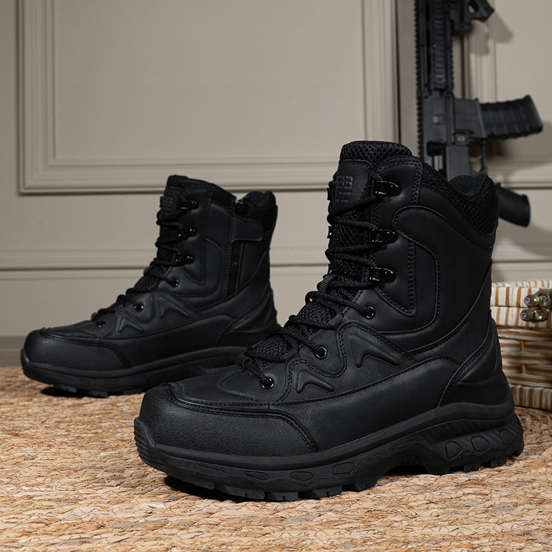 Herren robuste Einsatzstiefel mit hohem Knöchelschutz
