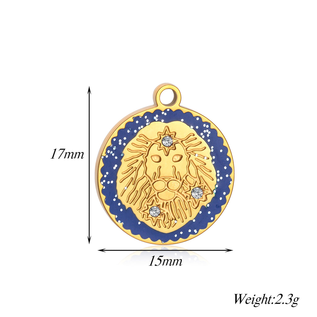 Damen Anhänger mit astrologischem Motiv und funkelnden Zirkonia Shop Nory
