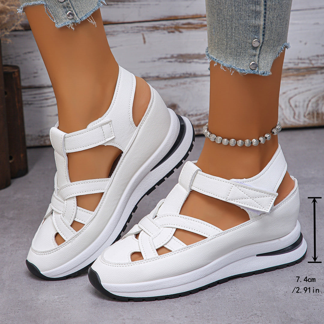 Damen Plateau-Sandalen mit sportlicher Sneaker-Sohle und verstellbaren Klettriemen Shop Nory