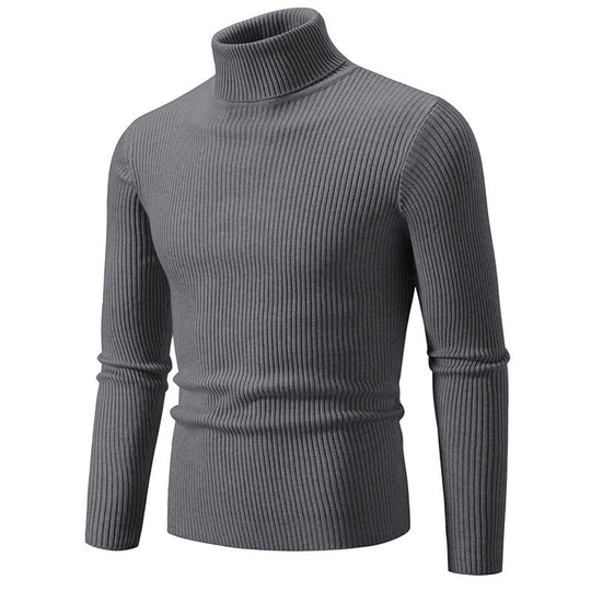 Herren feiner Rollkragenpullover aus langlShopnoryigem Strickmaterial
