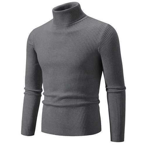 Herren feiner Rollkragenpullover aus langlShopnoryigem Strickmaterial