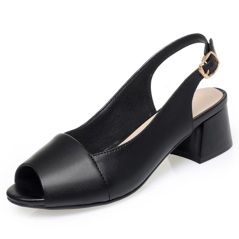 Damen Sling-Sandalen mit bequemer Sohle und elegantem Blockabsatz Shopnory
