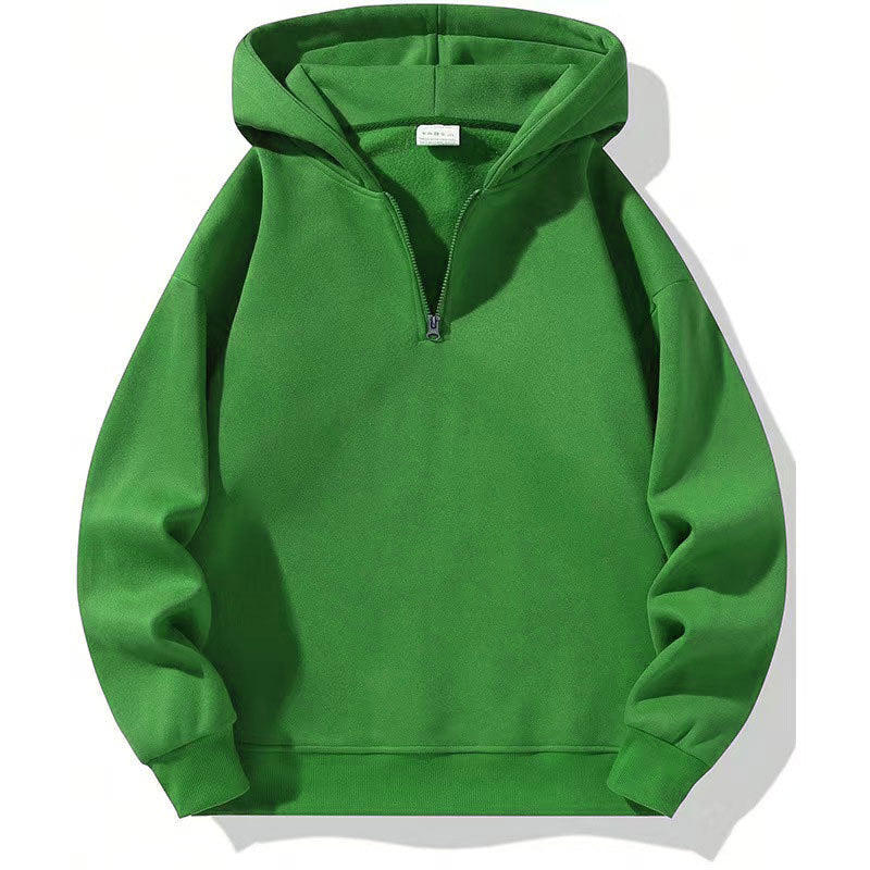 Herren sportlicher Kapuzenpullover mit halbem Reißverschluss