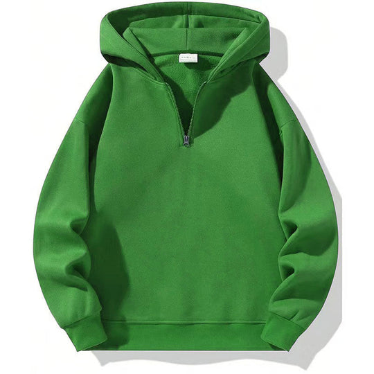 Herren sportlicher Kapuzenpullover mit halbem Reißverschluss