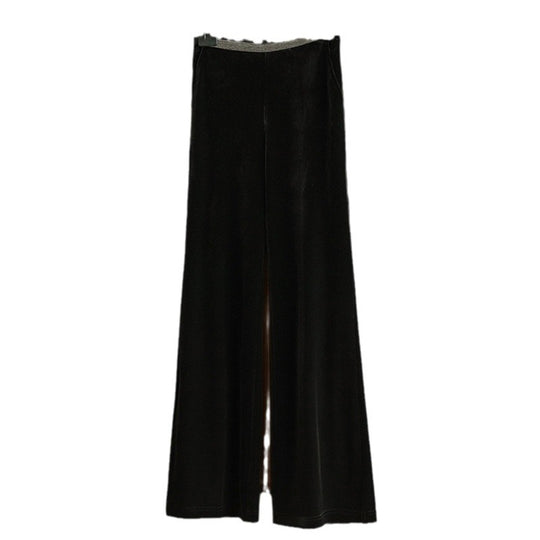 Damen Elegante und fließende Velours-Hose Shop Nory
