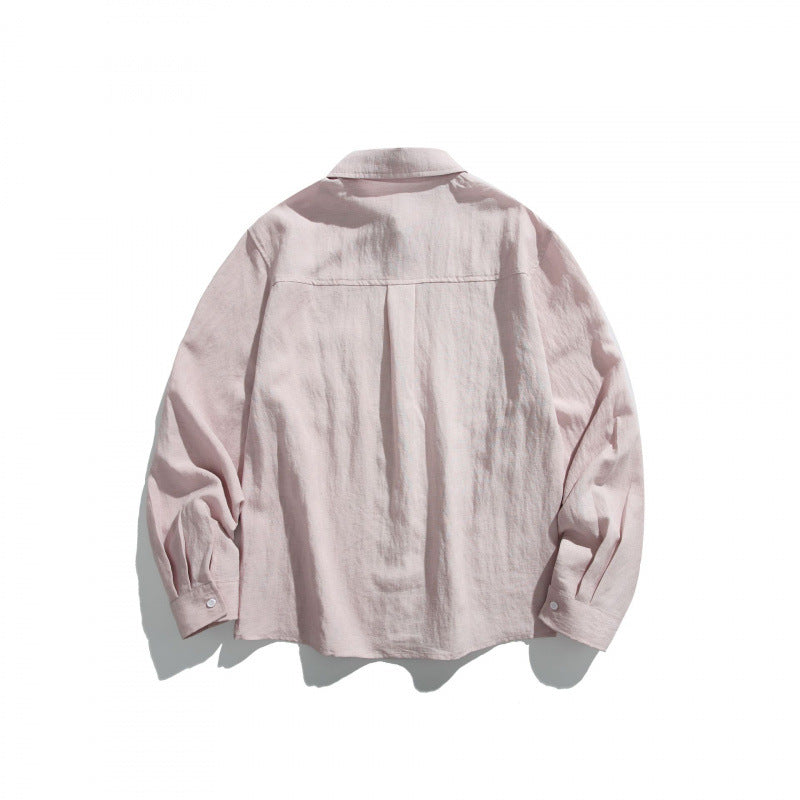 Unisex Oversize leichtes Leinenmix-Hemd mit Brusttasche und lockerem Boxy-Schnitt Shop Nory