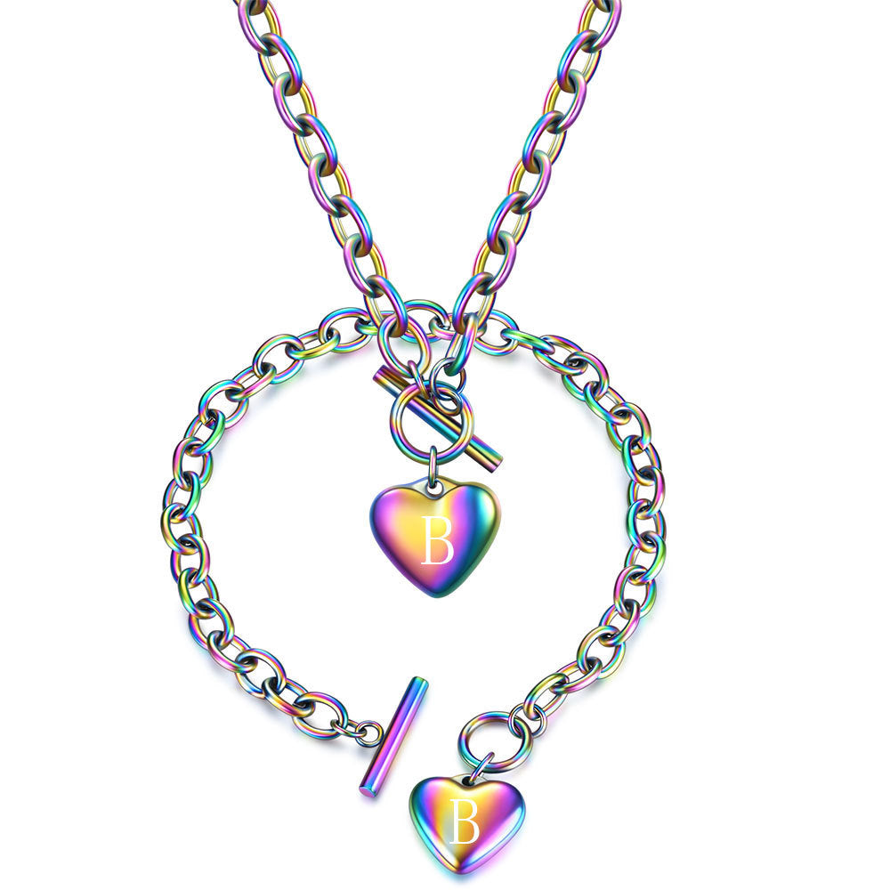 Damen Kette mit herzförmigem Anhänger und personalisiertem Design Shop Nory