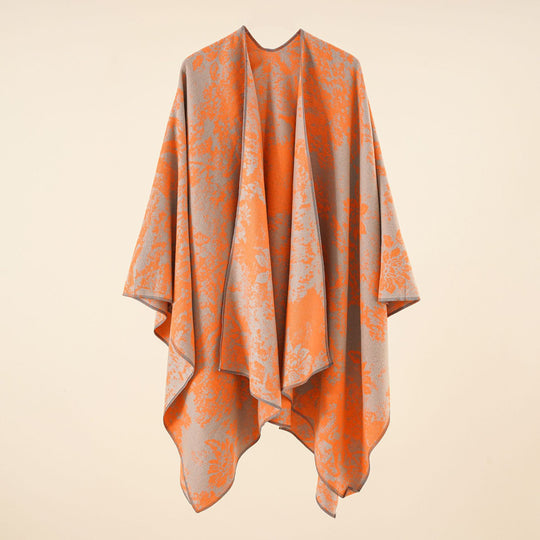 Damen Jacquard-Umhang mit floraler Strukturwebung und offenem Kimono-Fall Shop Nory