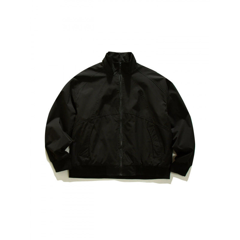 Herren Leichte Boxy-Trainingsjacke mit Stehkragen, Raglanärmeln und geripptem Saum Shop Nory