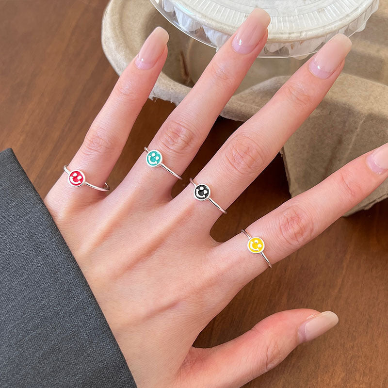 Damen Smiley-Ring mit kreativem Design Shop Nory