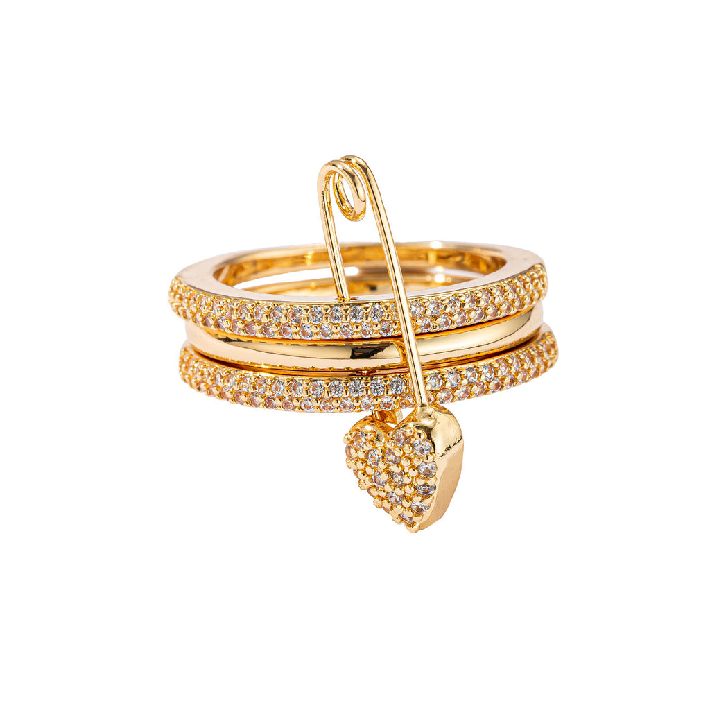 Damen elegante und funkelnde Ringkette Shop Nory
