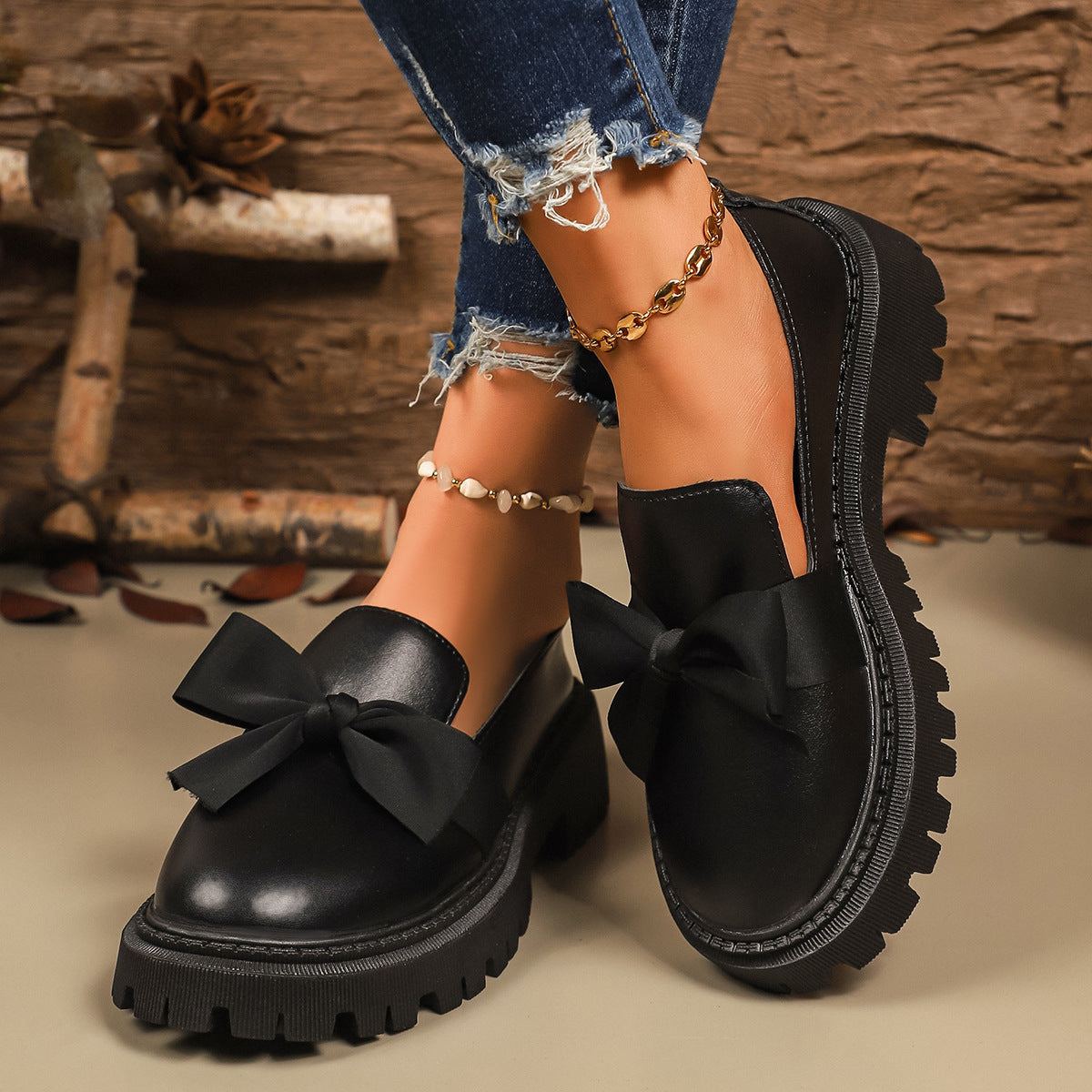 Damen Bequeme Slipper mit Bogen-Applikation