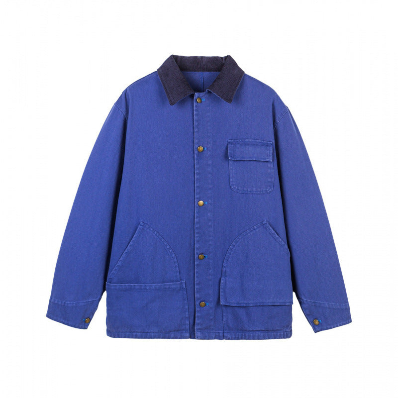 Herren Robuste Chorejacke im Workwear-Stil mit Cordkragen und großen aufgesetzten Taschen Shop Nory